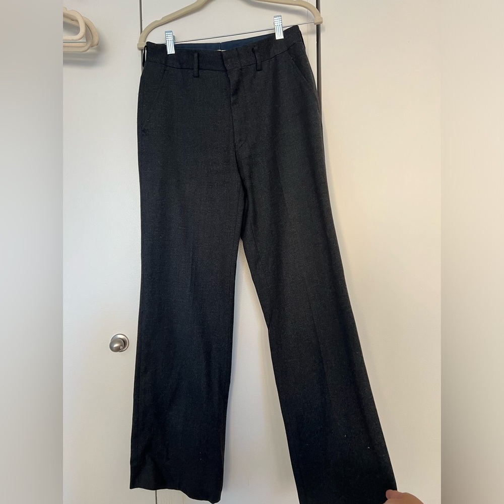grey trousers